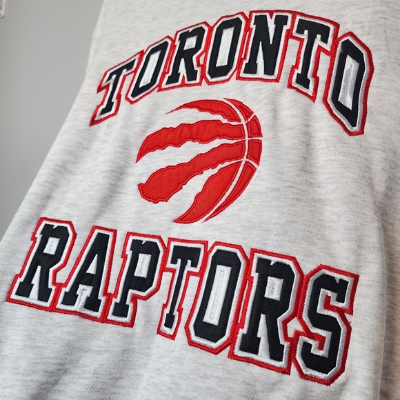 NBA Toronto Raptors Sweater Light Gray and Red Medium - Picture 3 of 16